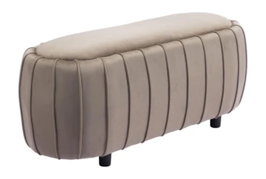 Upholstered Beige Bench