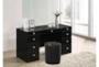 Ava Black Vanity Table + Stool - Room