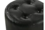 Mya Black Round Swivel Vanity Stool - Detail
