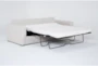Araceli II Sand 4 Piece 95" Queen Sleeper Sofa, Loveseat, Chair & Storage Ottoman Set - Sleeper