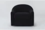 Merion 35" Velvet Black Accent Chair - Front