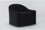 Merion 35" Velvet Black Accent Chair - Signature