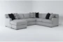 Merion Chenille 134" 2 Piece Left Arm Facing Sofa Sectional With Reversible Chaise - Signature