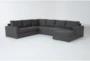 Araceli II Pewter 140" 4 Piece Sectional with Right Arm Facing Chaise - Signature