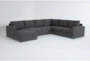Araceli II Pewter 140" 4 Piece Sectional with Left Arm Facing Chaise - Signature