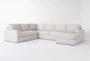 Araceli II Sand 140" 4 Piece Sectional with Right Arm Facing Chaise - Signature