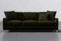 Japandi 93" Green Velvet Sofa - Signature