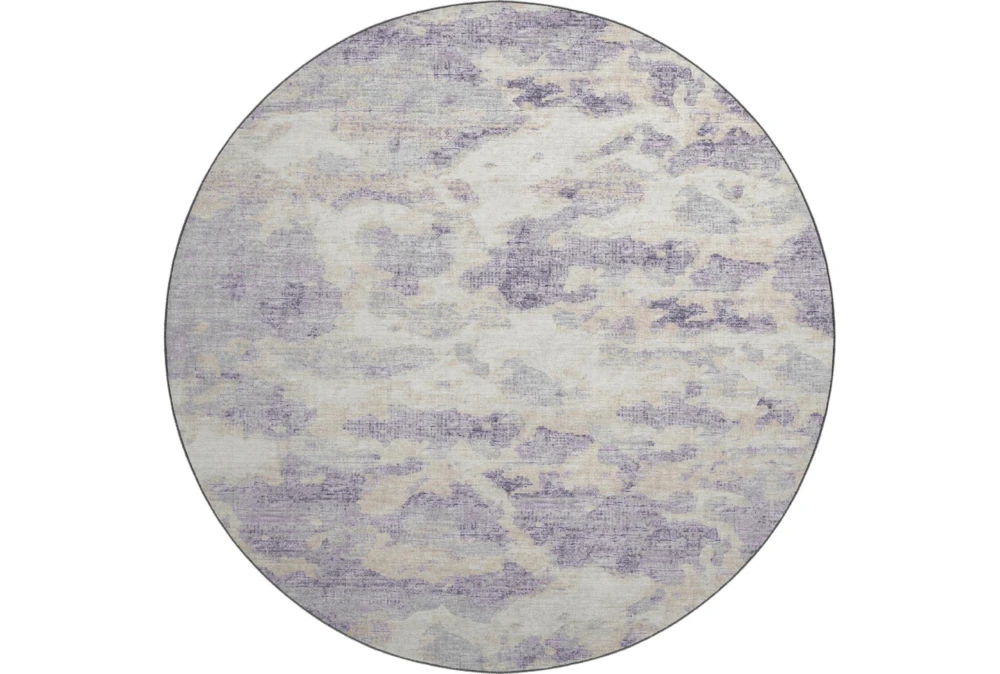 8' Round Rug-Esme Modern Lavender