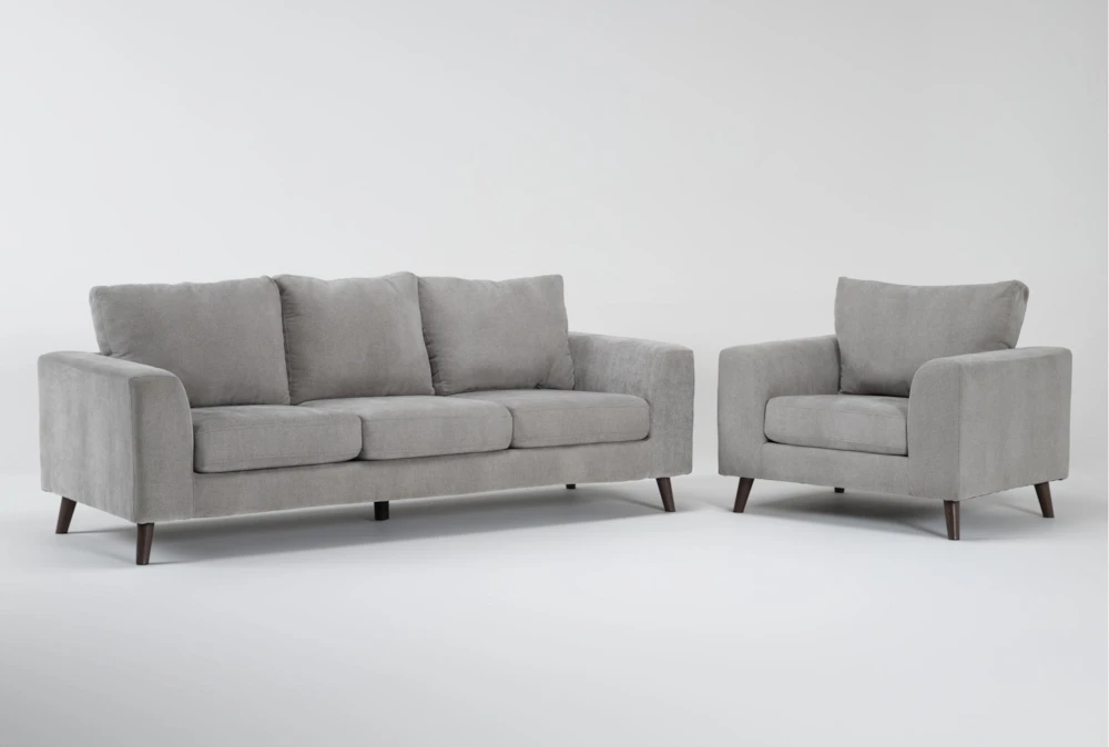 Canela II Dove 2 Piece Sofa & Chair Set
