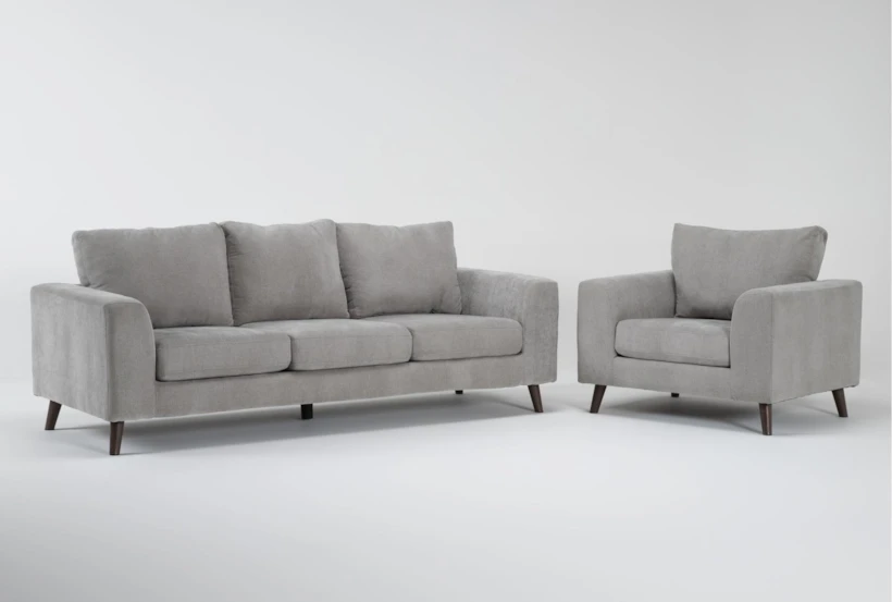 Canela II Dove 2 Piece Sofa & Chair Set - 360