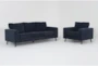 Canela II Midnight Blue 2 Piece Sofa & Chair Set - Signature