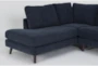 Canela II Midnight Blue 114" 2 Piece Sectional with Left Arm Facing Corner Chaise - Detail