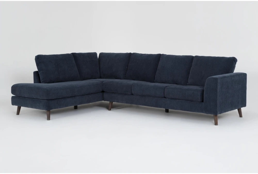 Canela II Midnight Blue 114" 2 Piece Sectional with Left Arm Facing Corner Chaise
