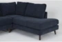 Canela II Midnight Blue 114" 2 Piece Sectional with Right Arm Facing Corner Chaise - Detail