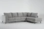 Canela II Dove 114" 2 Piece Sectional with Right Arm Facing Corner Chaise - Signature