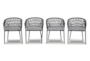 Palm Bliss Outdoor Dining Chairs Set Of 4 - Front