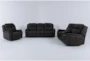 Griffin Grey 3 Piece Power Reclining Sofa, Loveseat & Recliner Set - Signature