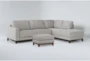 Amherst Cobblestone 2 Piece Sectional with Right Arm Facing Chaise & Ottoman - Signature