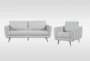 Ginger Grey 2 Piece Sofa & Chair Set - Signature
