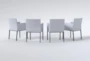 Ravelo Outdoor Upholstered Dining Chairs Set Of 4 - Side