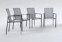 Ravelo Outdoor Sling Dining Chairs Set Of 4 - Side