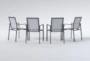Ravelo Outdoor Sling Dining Chairs Set Of 4 - Side