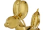7 + 9 Inch Gold Ceramic Balloon Dog Sculpture Set Of 2 - Detail
