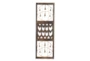 12X36 Brown Wood Intricately Carved Geometric Wall Decor With Bells Set Of 3 - Back
