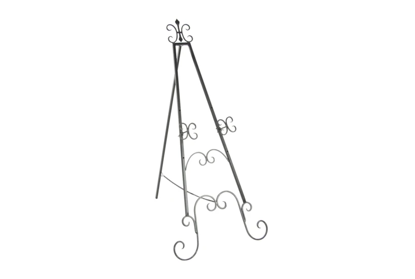 23X49 Black Metal Traditional Easel With Chain Support - 360