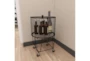 17X25 Black Metal Industrial Storage Cart With Wheels By Cosmoliving - Room