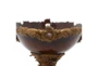 19 Inch Gold Polystone Intricate Carved Decorative Bowl - Detail