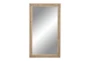 28X48 Light Brown Wood Bohemian Wall Mirror - Front