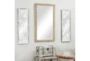 28X48 Light Brown Wood Bohemian Wall Mirror - Room