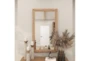 28X48 Light Brown Wood Bohemian Wall Mirror - Room