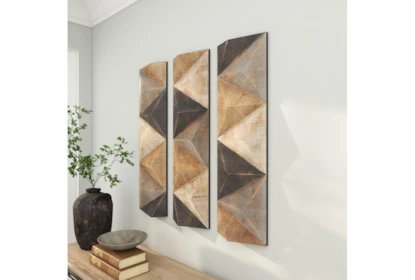 Wood wall art, Geometric wood wall decor