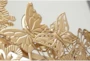 28X28 Gold Metal Round 3D Butterfly Wall Mirror - Detail