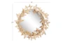 28X28 Gold Metal Round 3D Butterfly Wall Mirror - Front
