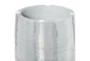 13X48 Silver Polystone Glam Vase With Mosaic Mirror Inlay - Detail