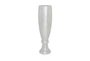 13X48 Silver Polystone Glam Vase With Mosaic Mirror Inlay - Material