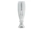 13X48 Silver Polystone Glam Vase With Mosaic Mirror Inlay - Signature