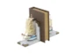 9 Inch White Wood Coastal Sail Boat Bookends Set Of 2 - Back