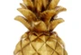 14 Inch Gold Polystone Pineapple Fruit Sculpture - Detail