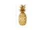 14 Inch Gold Polystone Pineapple Fruit Sculpture - Front