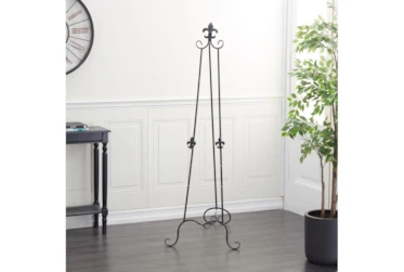21X65 Black Metal Traditional Easel With Chain Support