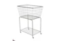 28X36 Gray Metal Industrial Storage Cart - Front