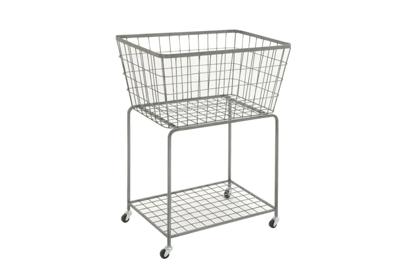 28X36 Gray Metal Industrial Storage Cart - 360