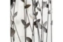 31 Inch Black Metal Floral Sculpture With Loose Stones - Detail