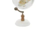 11 Inch White Marble Globe With Marble Base - Detail