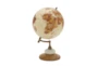 14 Inch Cream Mango Wood Contemporary Globe Globe - Signature
