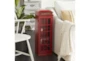 30 Inch Red Wood Telephone Booth Cd Holder - Room